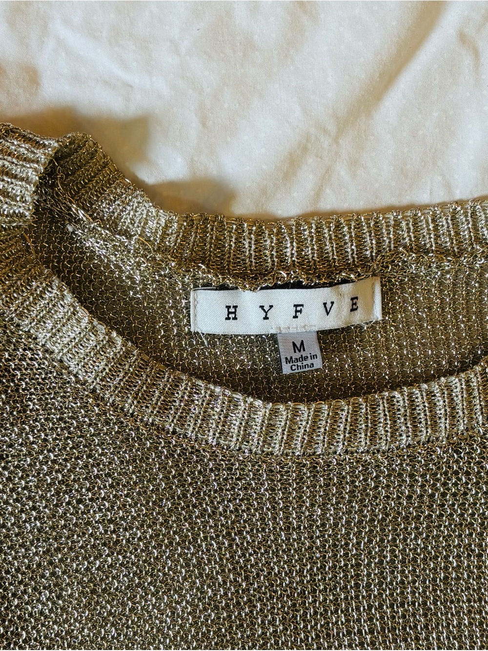 HYFVE Light Gold Metallic Crewneck Sweater - Picture 5 of 10